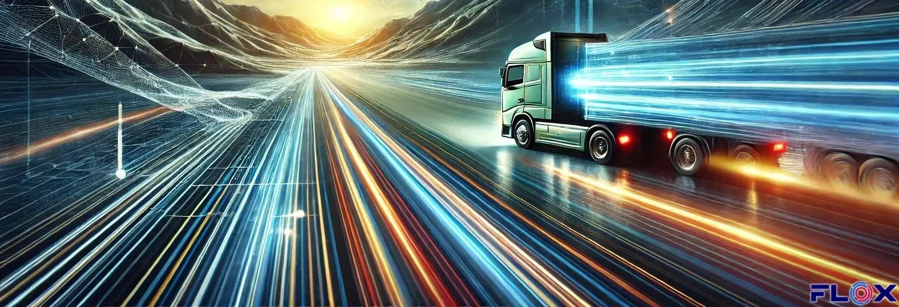 Futuristic lorry representing the future of A to A logistics optimisation