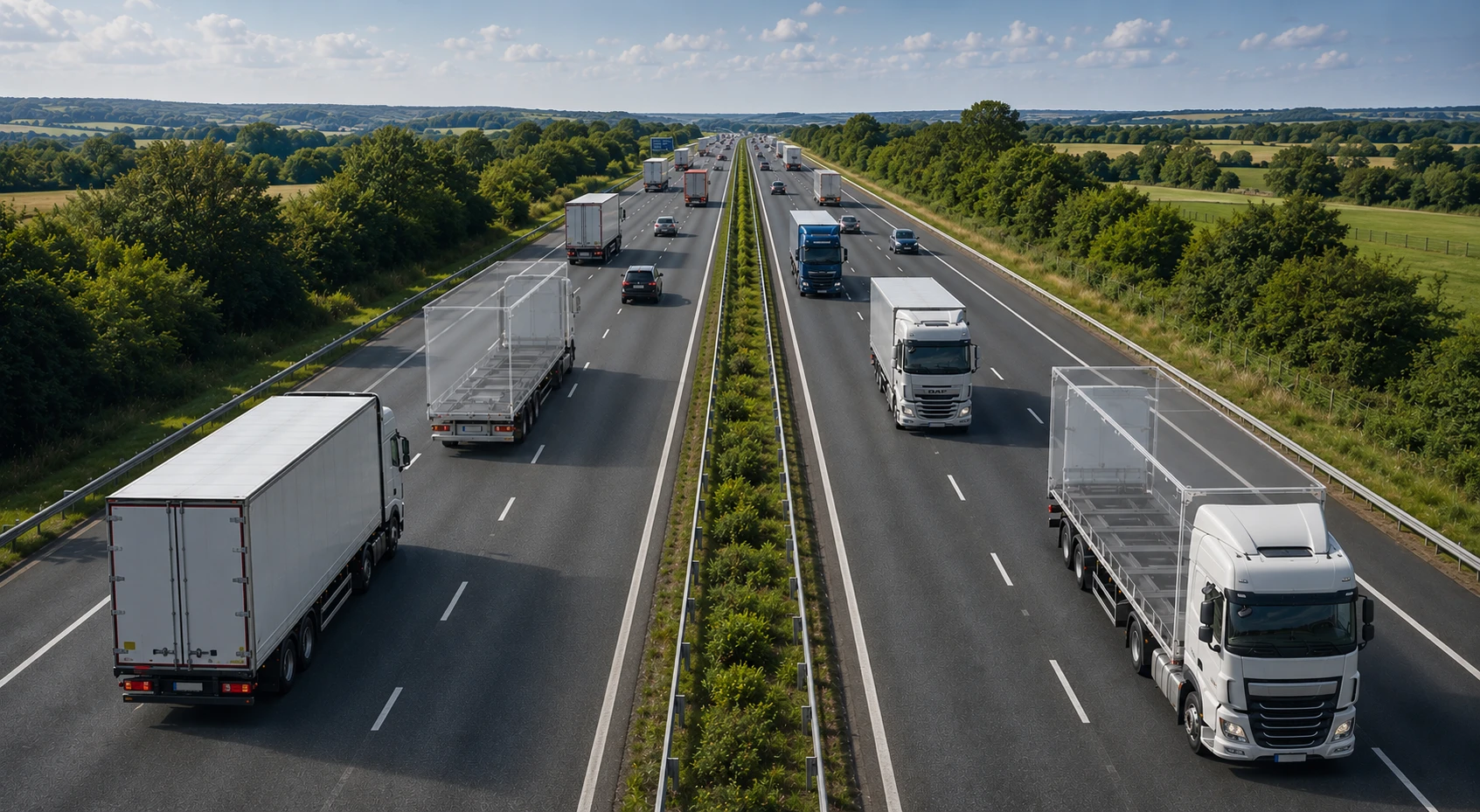 Road freight utilisation is below 70%