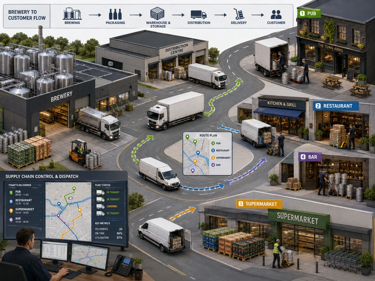 Brewery Logistics and supply chain operations
