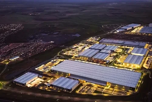 Sheffield skyline and Lower Don Valley industrial corridor, South Yorkshire