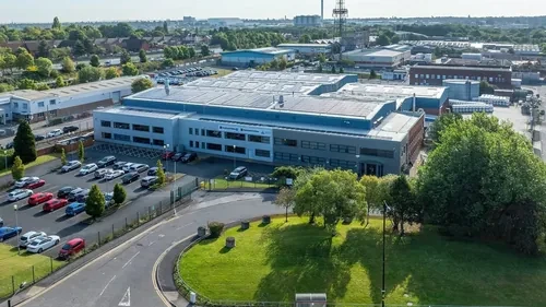 Hams Hall Distribution Park, a 430-acre logistics hub with intermodal rail freight terminal handling over 100,000 containers annually