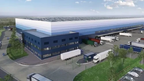 Aerial view of Magna Park Milton Keynes: one of the UK's premier logistics parks in the Golden Triangle