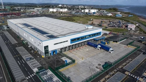 Aerial view of Trafford Park Manchester, one of the largest industrial estates in Europe, home to over 1,300 businesses and 35,000 employees
